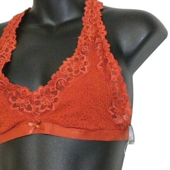 Aerie Bra Bralette Women's Size XS Burnt Orange NEW Racerback V-Front Comfort - Picture 4 of 8